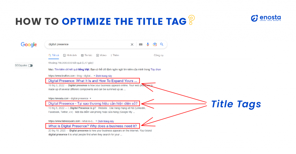 Title tag optimization 